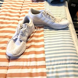 Women's white Adidas Cloud Foam tennis shoes,  size 8.5